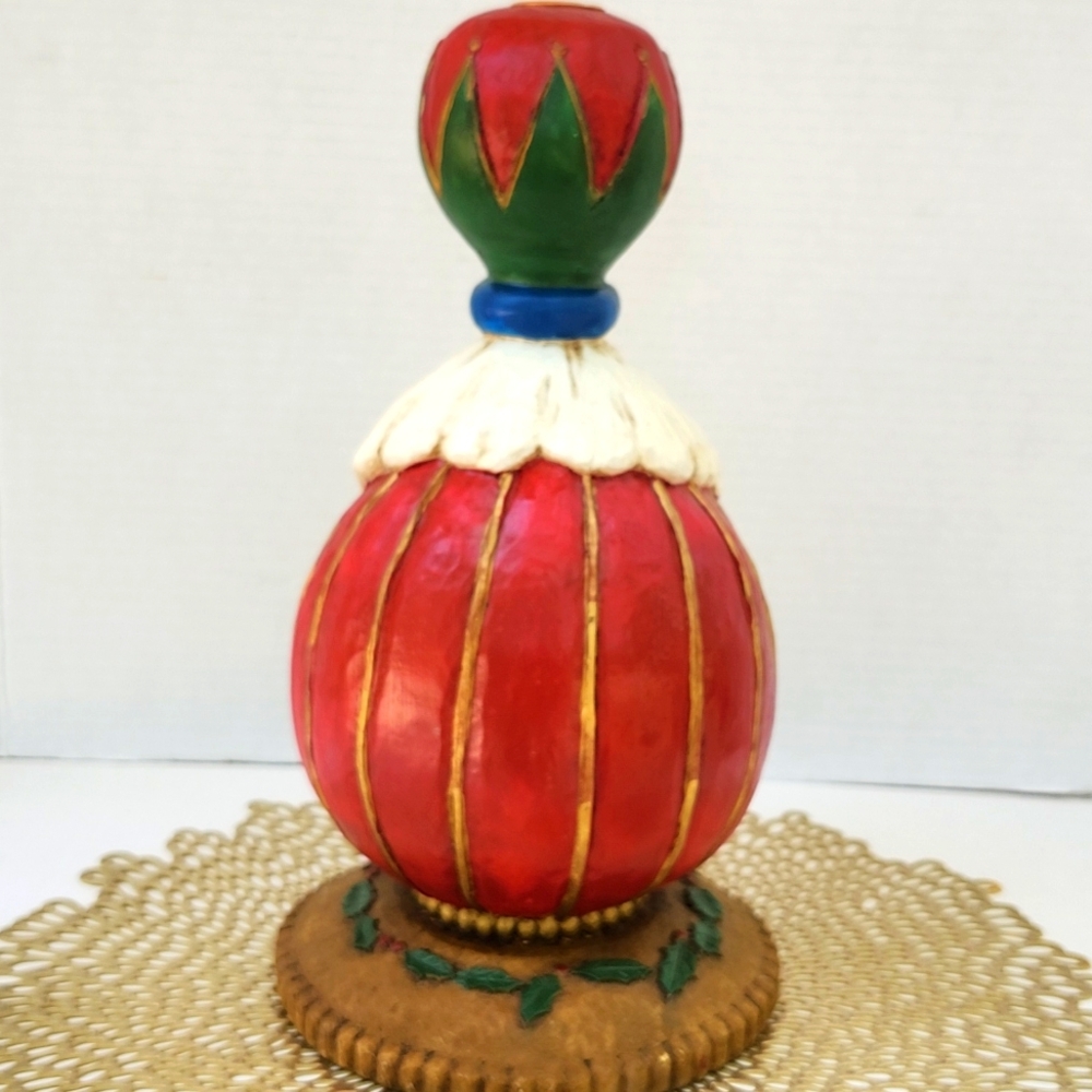 SANTA WHIMSICAL FOLK ART 12" CANDLEHOLDER/FIGURINE - Picture 6 of 9